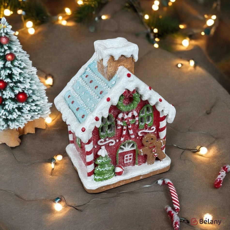 Decorative house figurine "Feelings #1"Music, light, USB, 3 pcs AAA batteries | 2