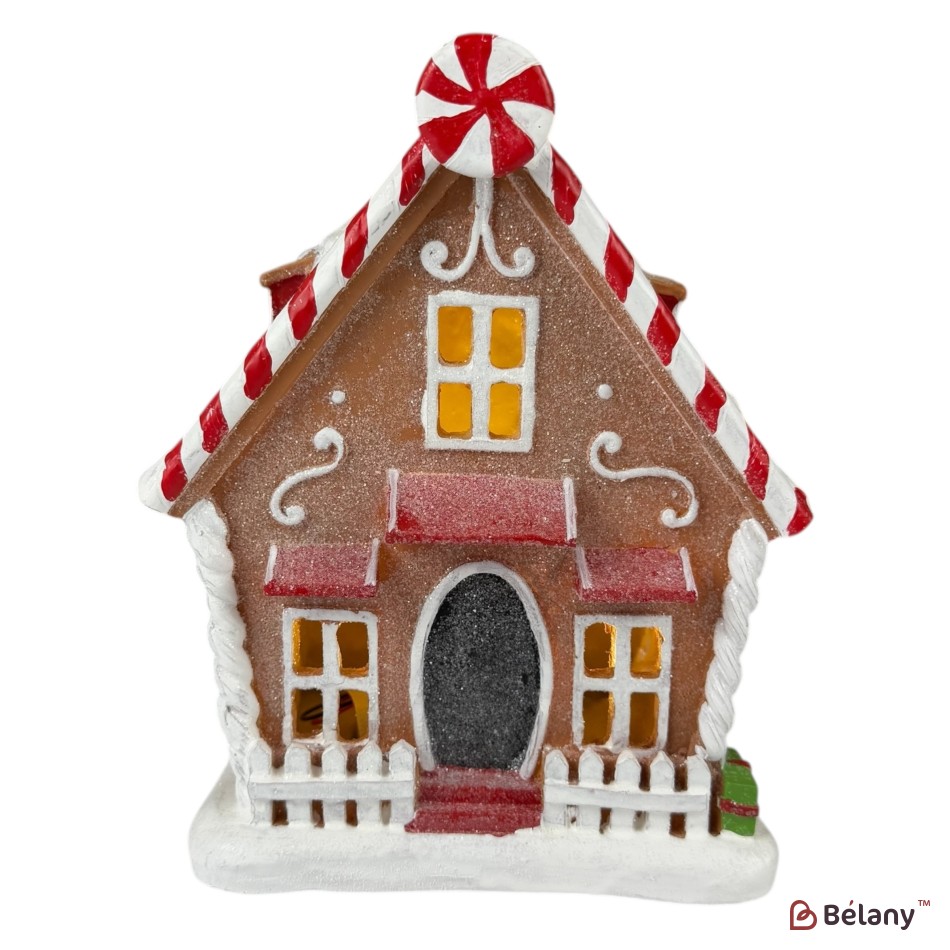 Decorative house figurine "Feelings #1"Music, light, 3 pcs AAA batteries