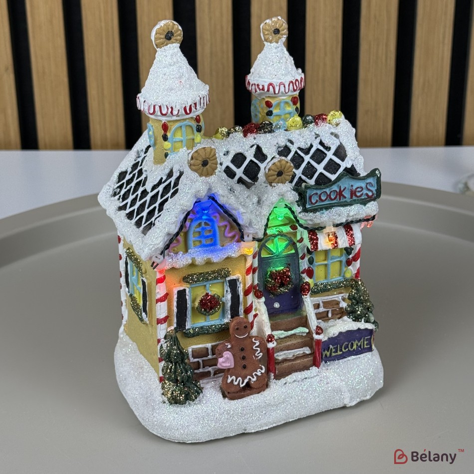 House-shaped figurine "Feelings #4" light, 3 pcs AAA batteries | 2