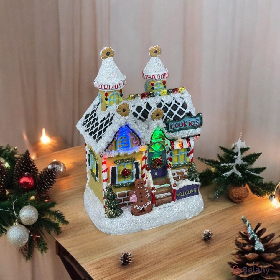 House-shaped figurine "Feelings #4" light, 3 pcs AAA batteries | 3