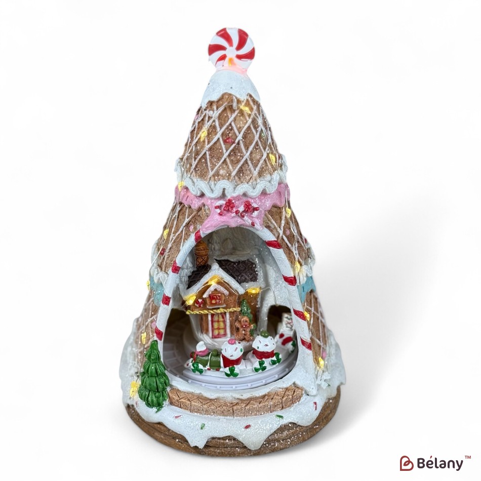 Christmas figurine in the shape of a tree #3, music, light, USB, 3 pcs AAA batteries