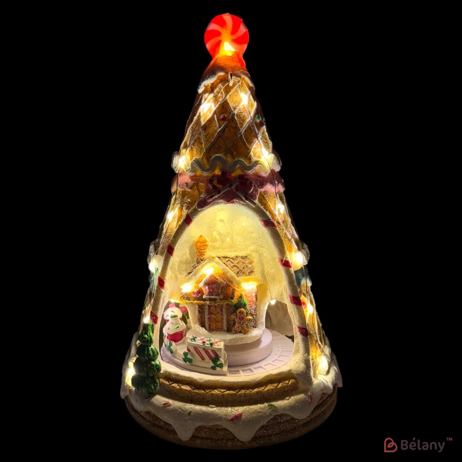 Christmas figurine in the shape of a tree #3, music, light, USB, 3 pcs AAA batteries | 4