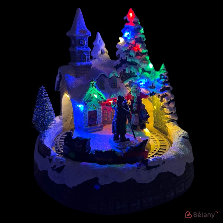 Figurina de Craciun "Compoziţie #4"Muzică, lumină, USB, 3 buc. baterii AA | 3