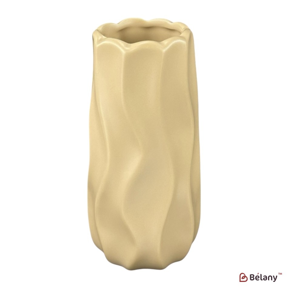 Vaza mica din ceramica "Val" crema
