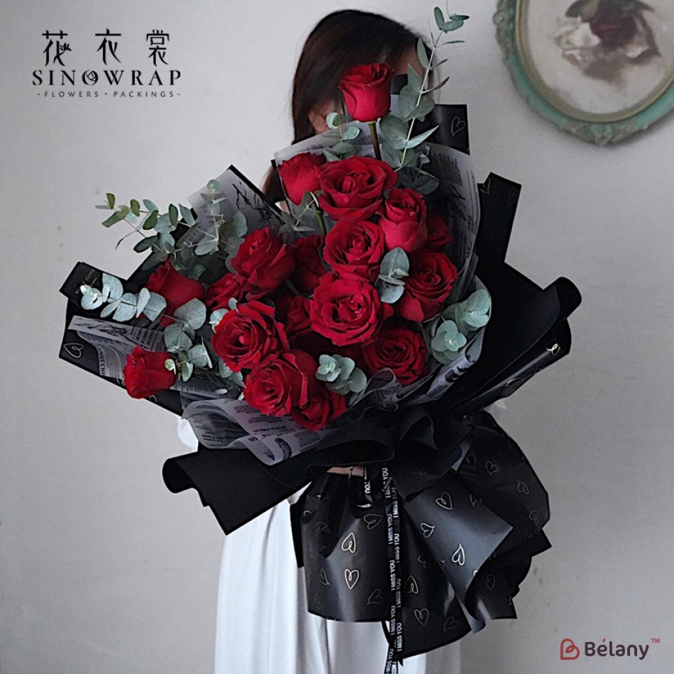 Celofan „Ocean of Hearts” roșu #011 | 3