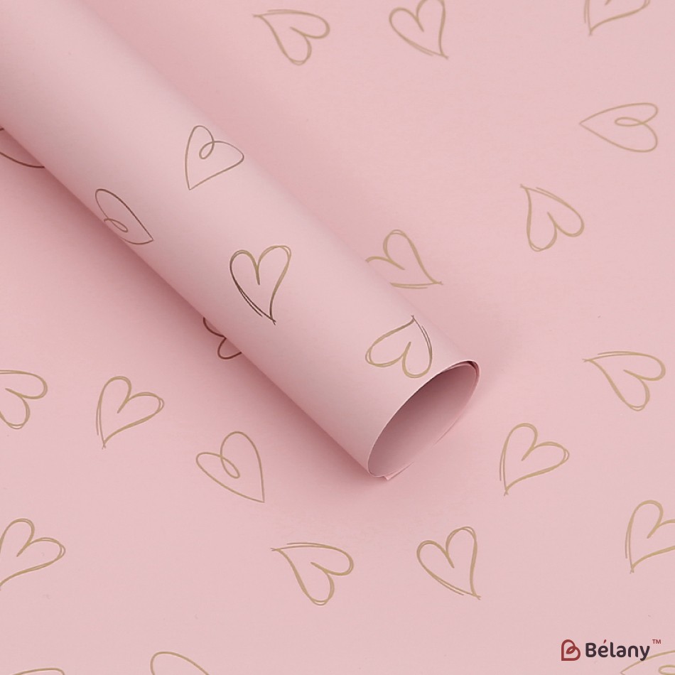 Celofan „Ocean of Hearts” roz deschis #167