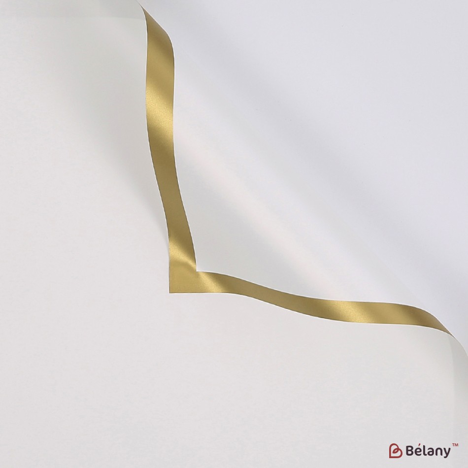 Celofan „Gold kant” Alb #111