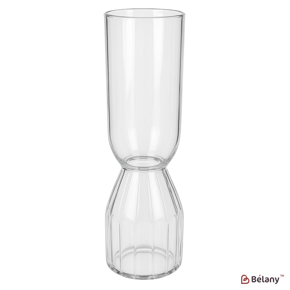 Vaza de sticla "Infinity S" transparenta