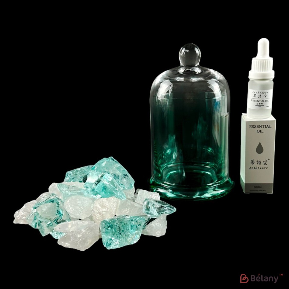 Difuzor cu fluorit verde și ulei esențial de frezie "Lumina" | 2