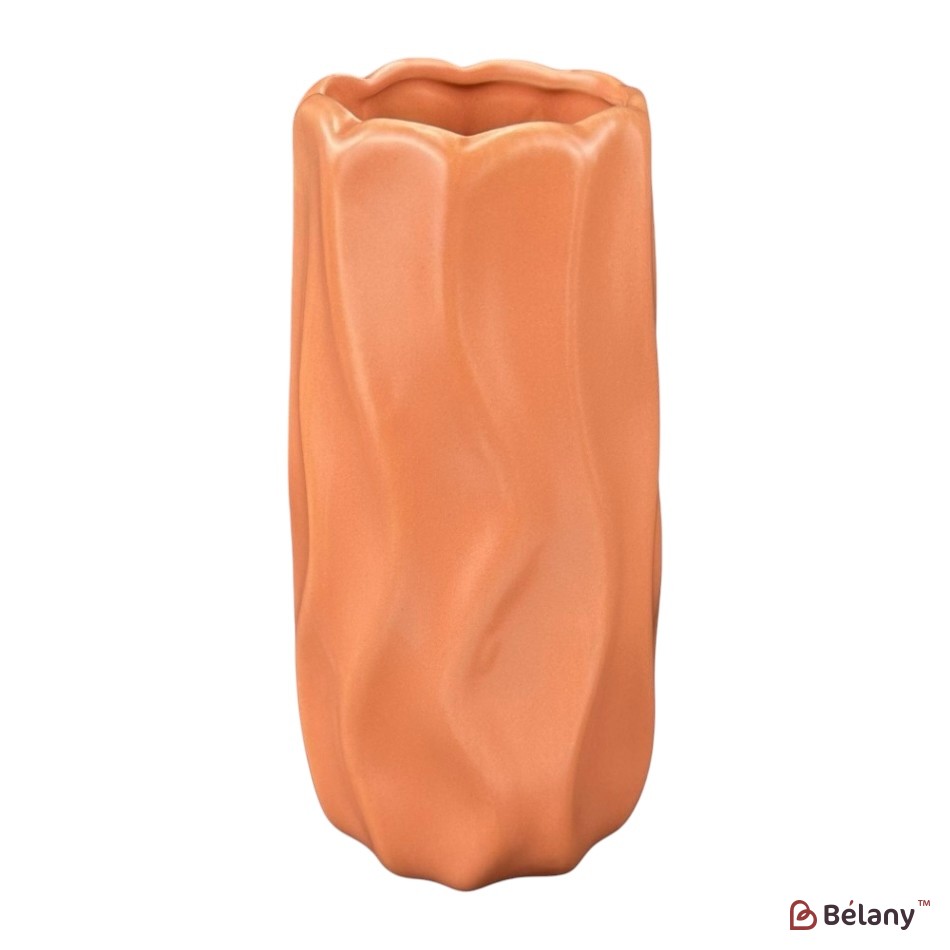 Vaza mica din ceramica "Val" portocalie