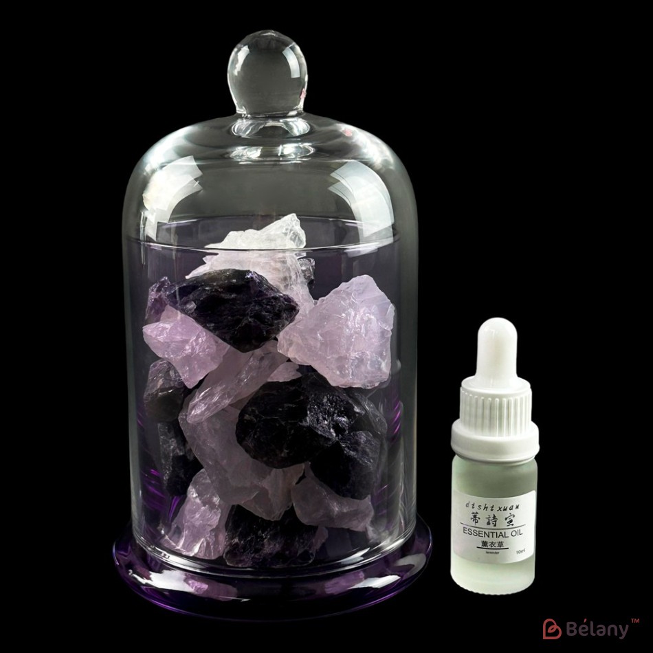 Diffuser with amethyst crystals and lavender essential oil "Light"