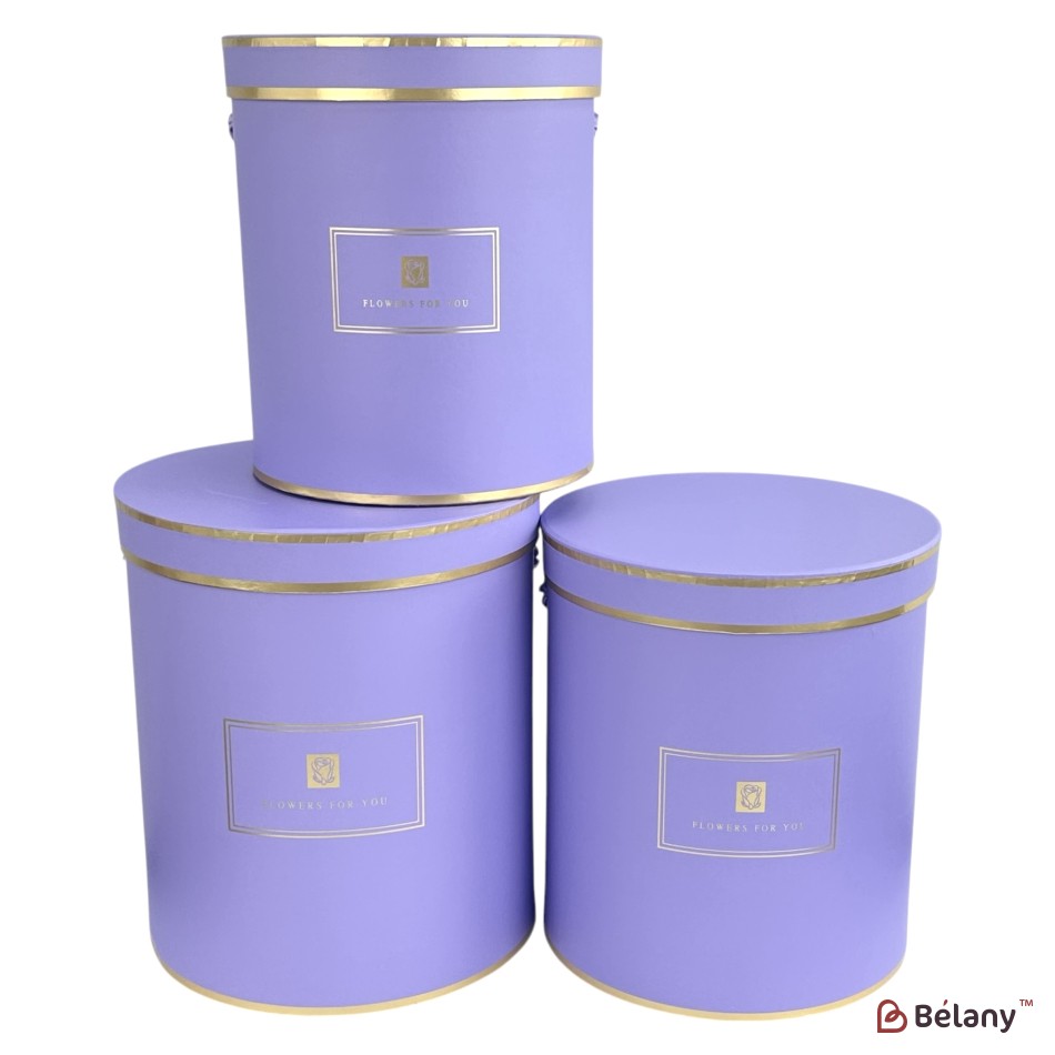 Set 3 cutii violet rotunde "Chic" | 2