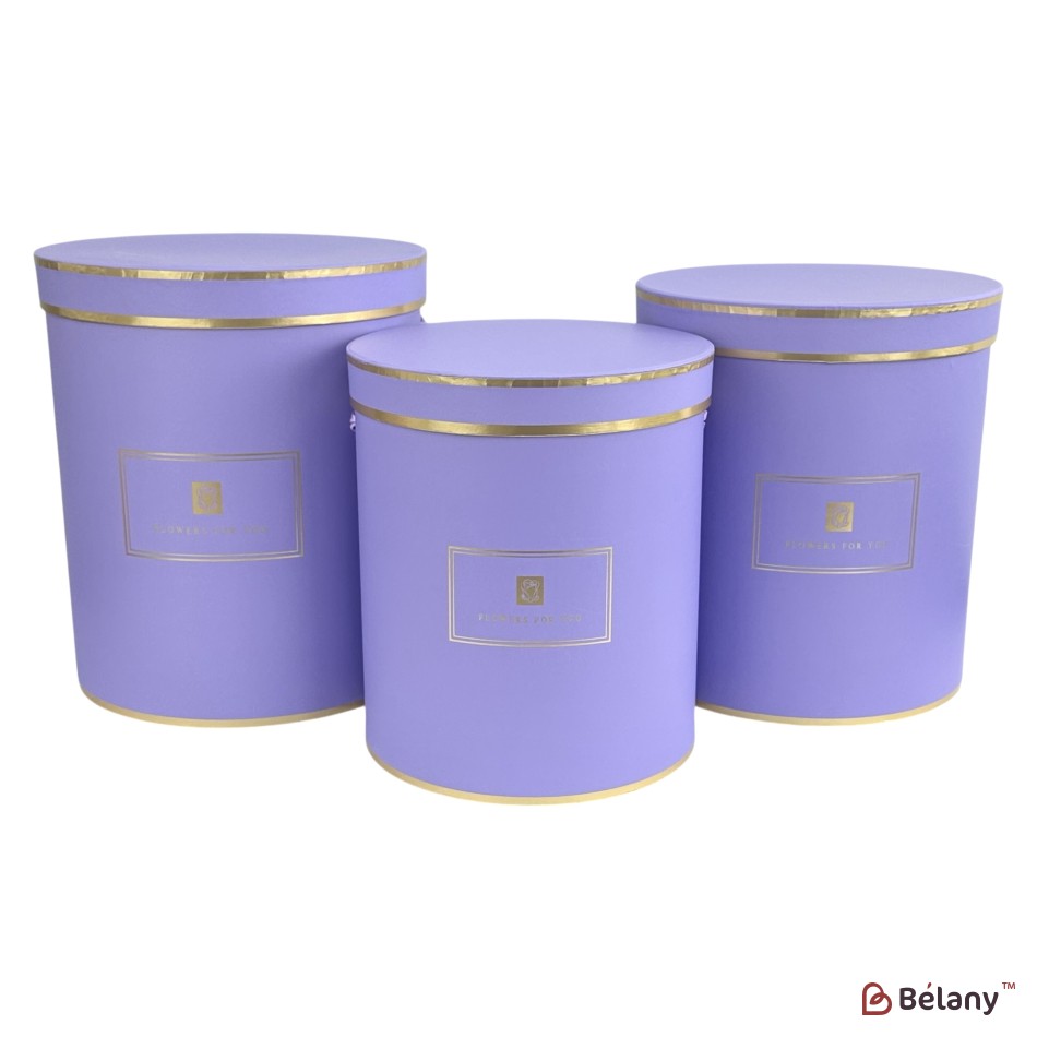 Set 3 cutii violet rotunde "Chic" | 3