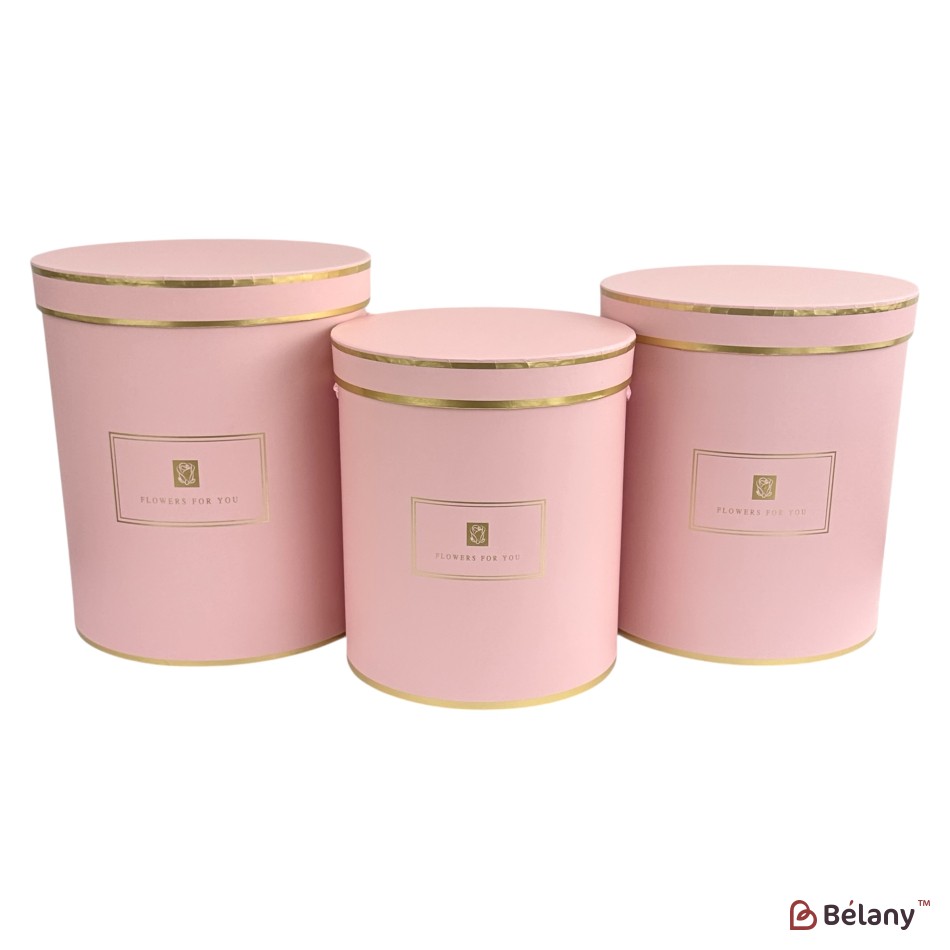 Set 3 cutii roz rotunde "Chic" | 3