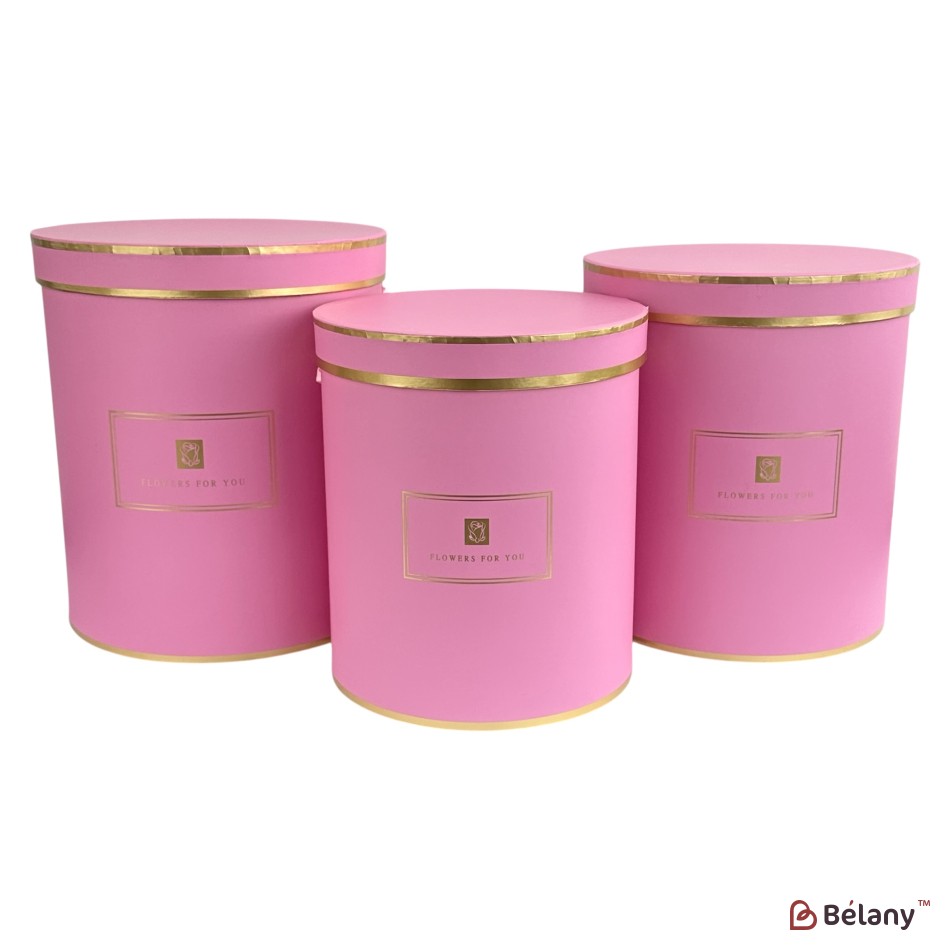 Set 3 cutii purpuriu rotunde "Chic" | 3