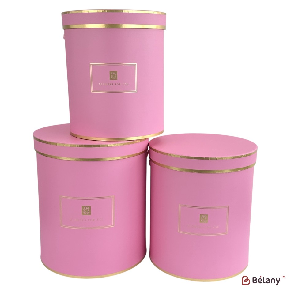 Set 3 cutii purpuriu rotunde "Chic" | 4