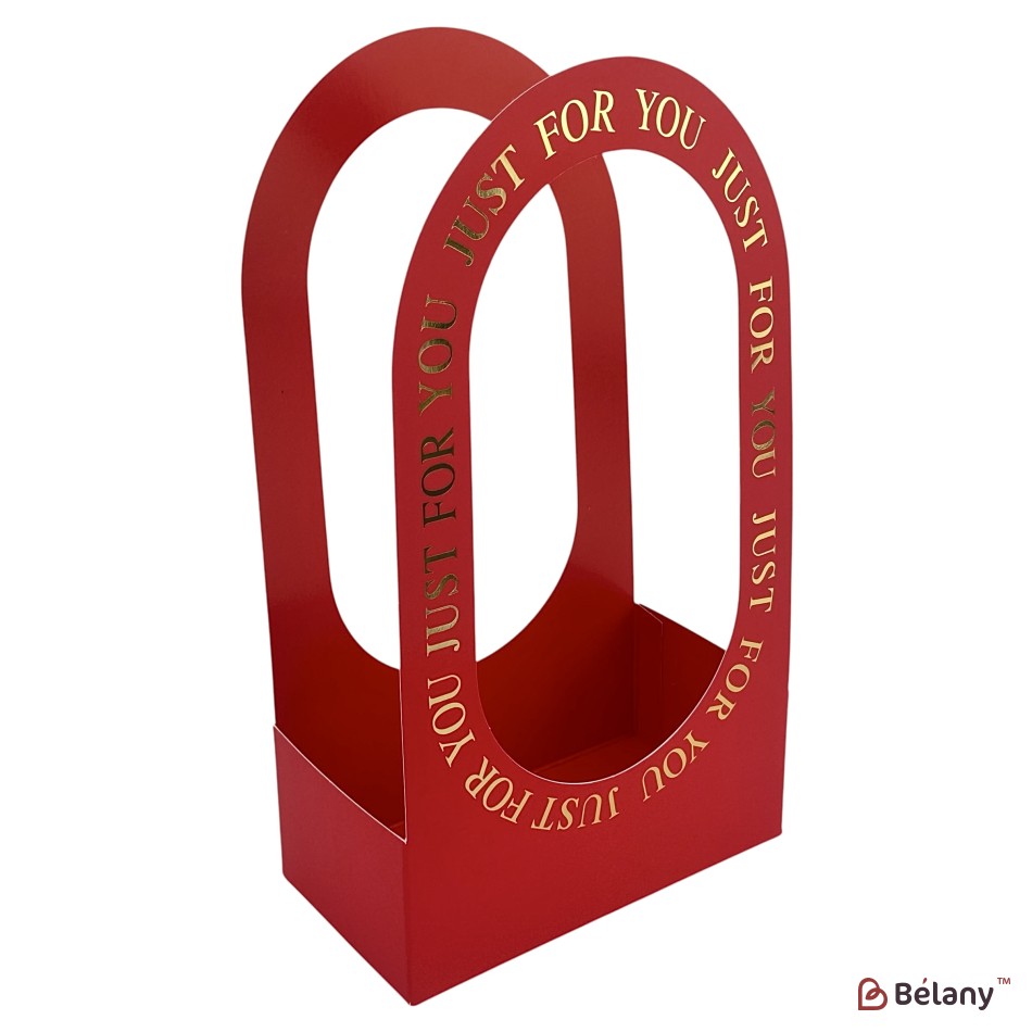 Set 10 pachete pentru flori rosu "Handy" 22x12x38 | 2