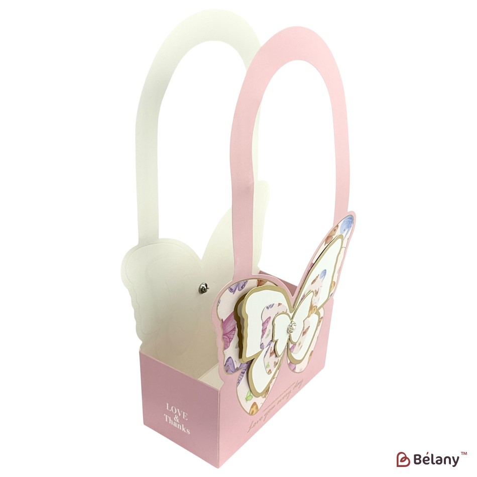 Set 2 pachete pentru flori roz "Butterfly" 18x9x36.5 | 3