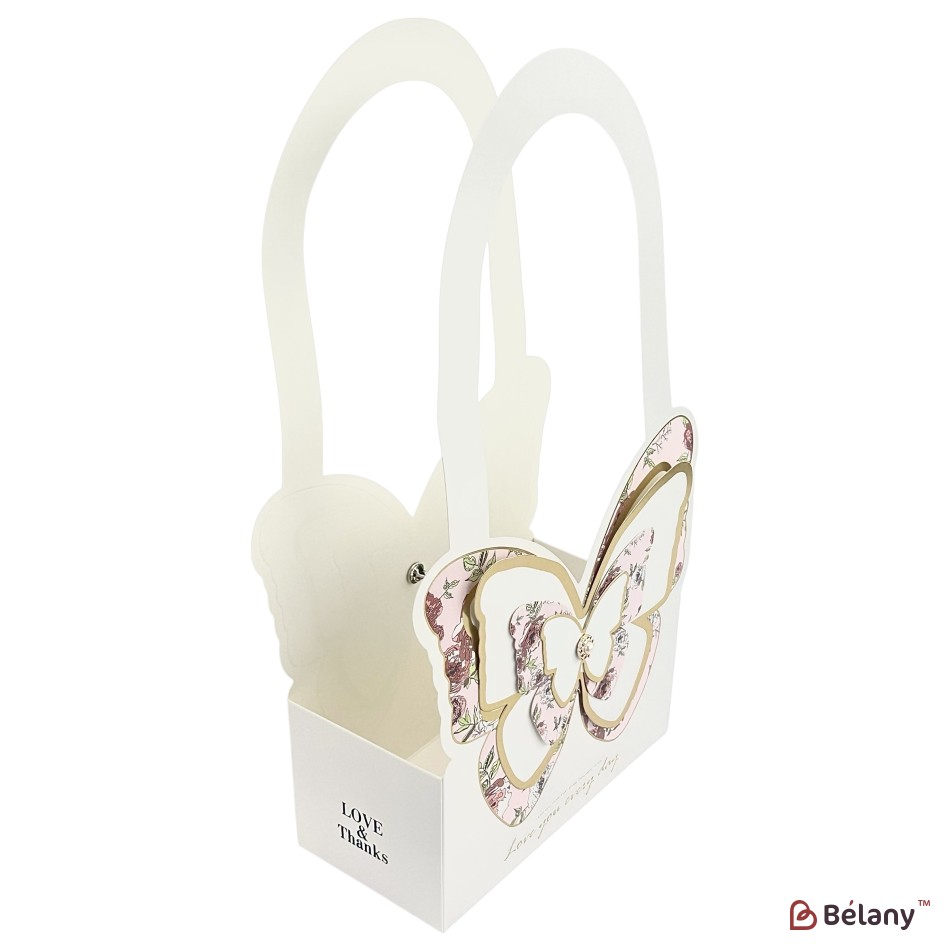 Set 2 pachete pentru flori alba "Butterfly" 18x9x36.5 | 3