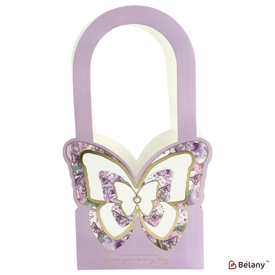 Set 10 pachete pentru flori violet "Butterfly" 18x9x36.5 | 3