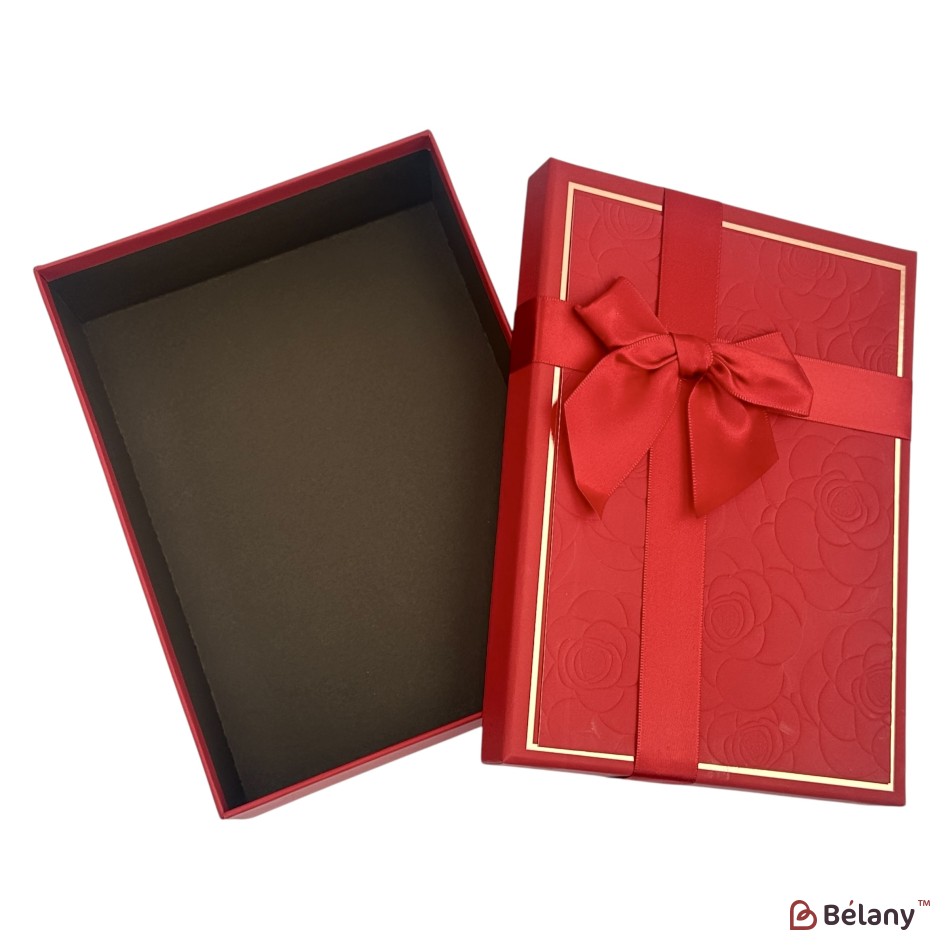 Set cutii dreptunghiulare 3 piese, rosu "Gifty" | 4