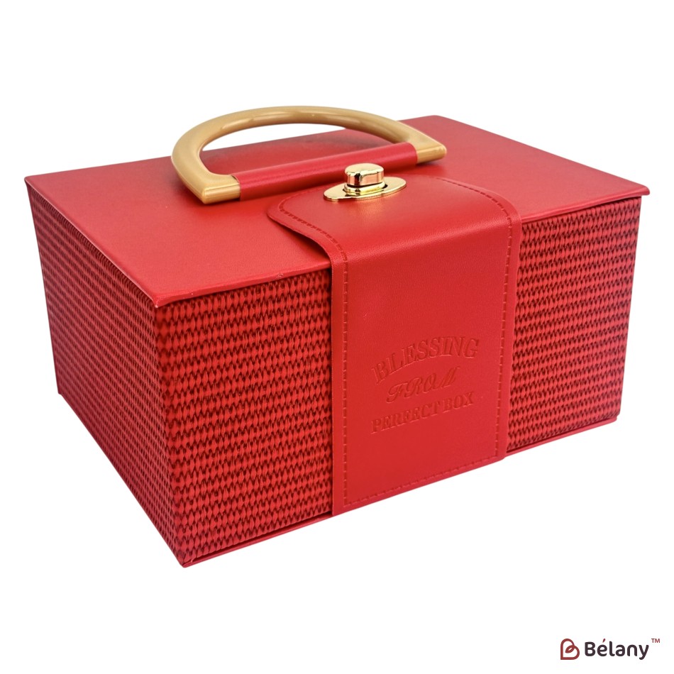 Cutie în formă de geantă, rosu "Luxury" | 2