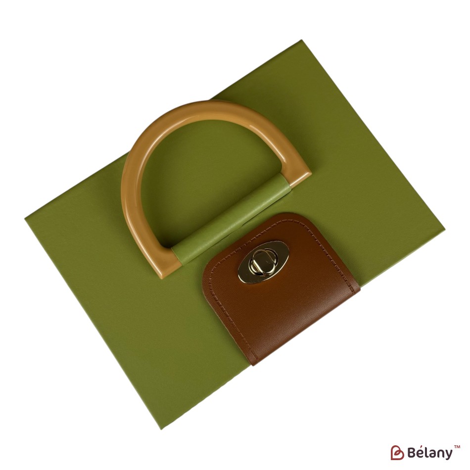 Cutie în formă de geantă, verde "Luxury" | 3