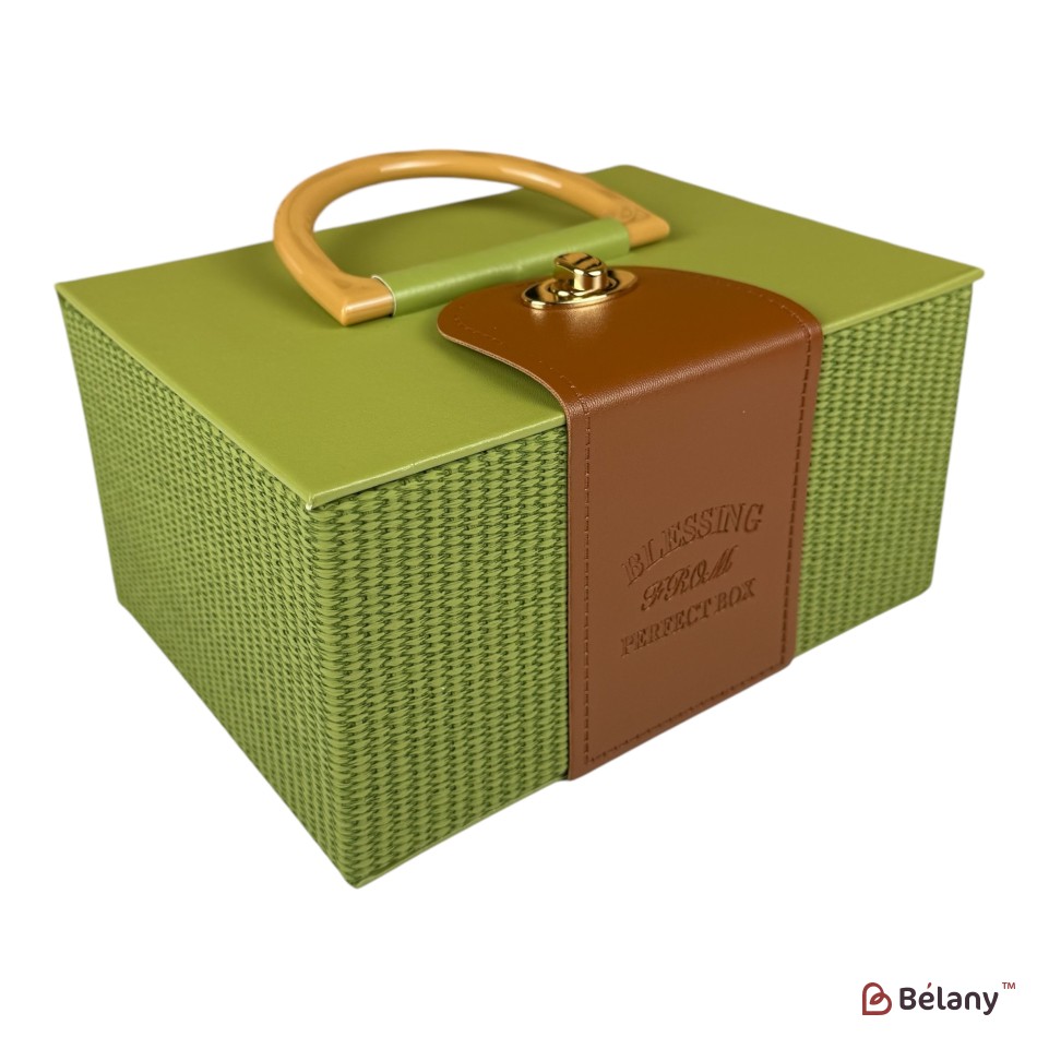 Cutie în formă de geantă, verde "Luxury" | 4