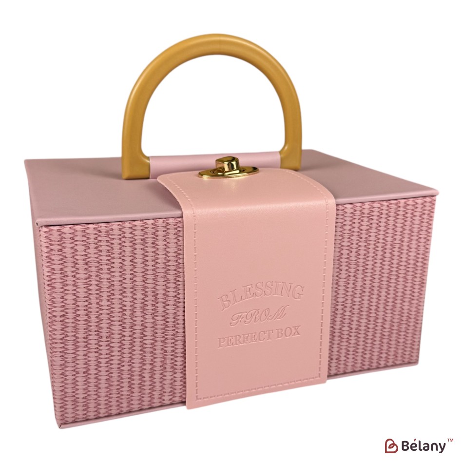 Cutie în formă de geantă, roz "Luxury" | 2