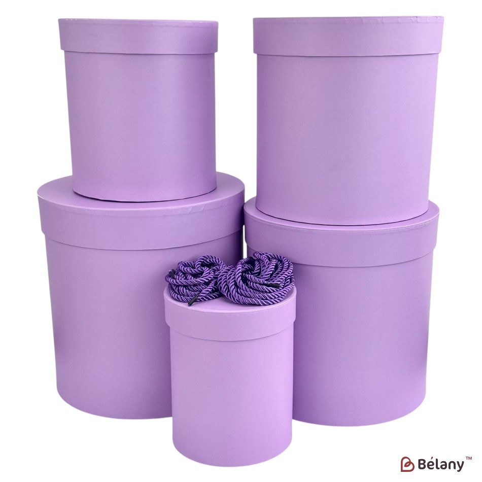 Set cutii pentru pălării violet "One color"
