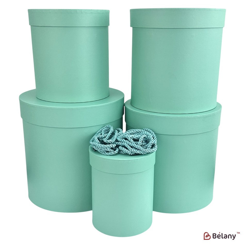 Set cutii pentru pălării verde "One color"