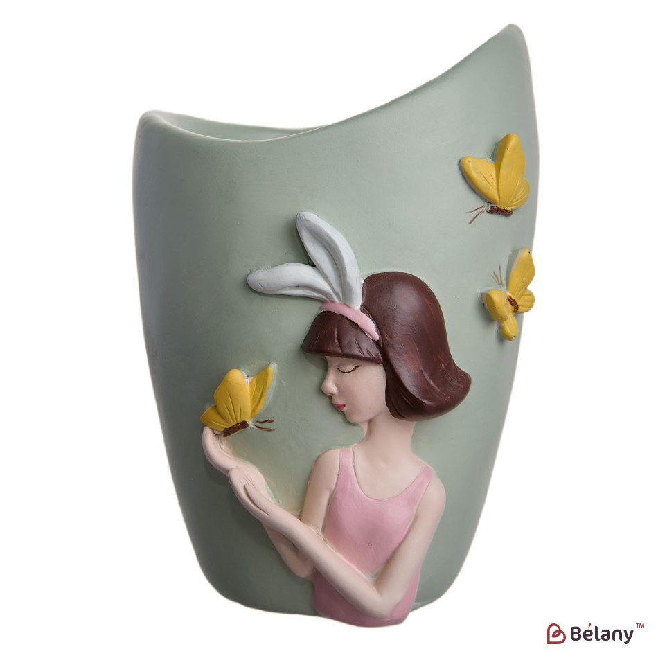 Vaza ceramica verde 12x6