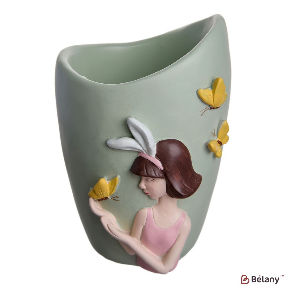 Vaza ceramica verde 12x6 | 2