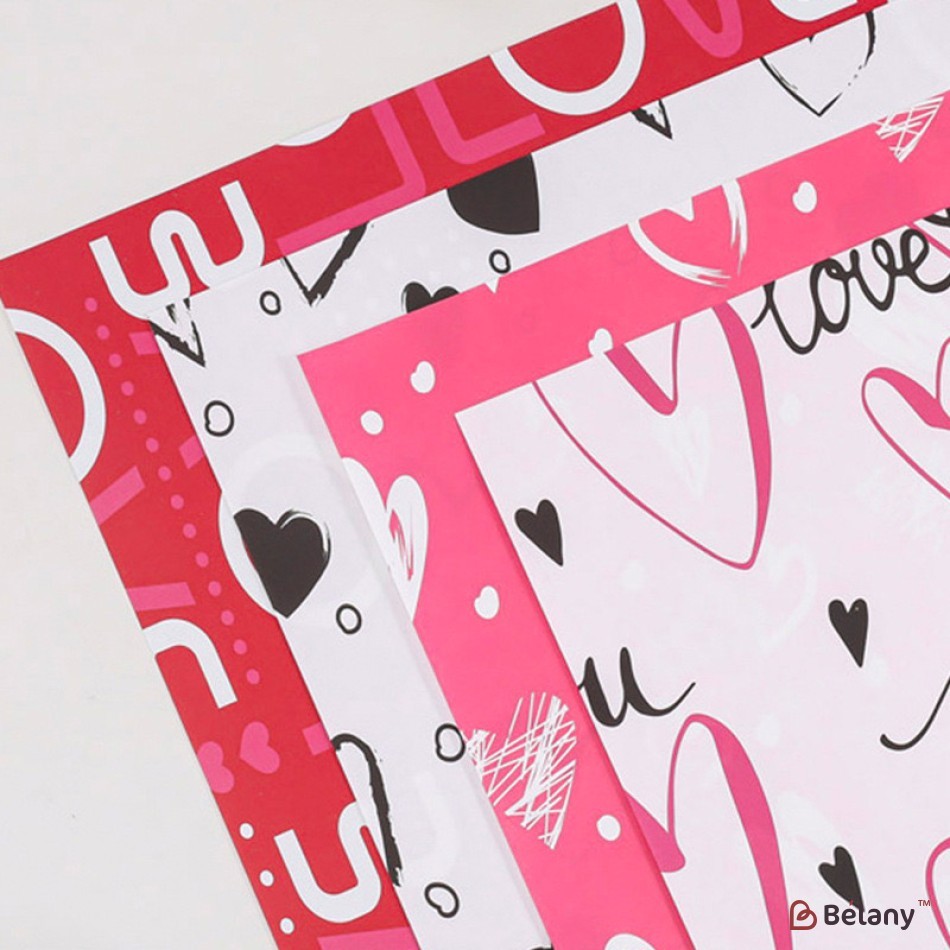 Celofan roz si alba "Love" #03 | 6