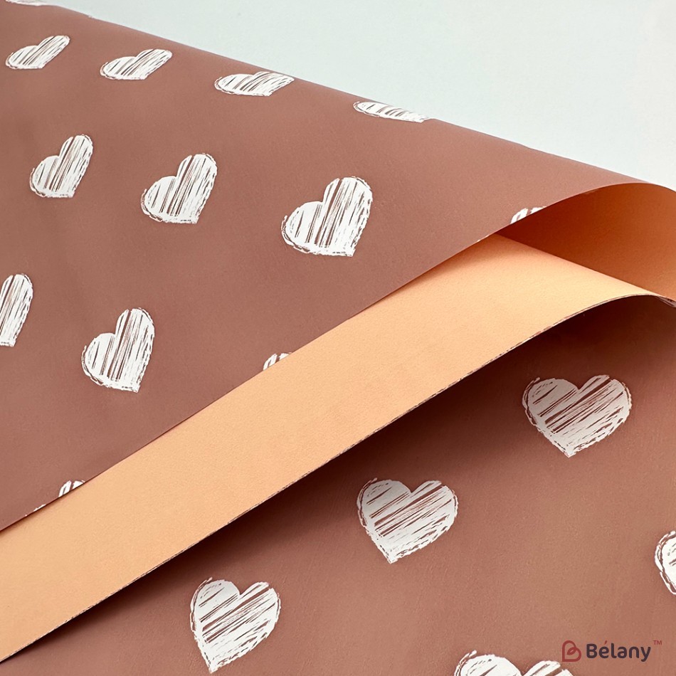 cellophane peach "Sharp heart" #02