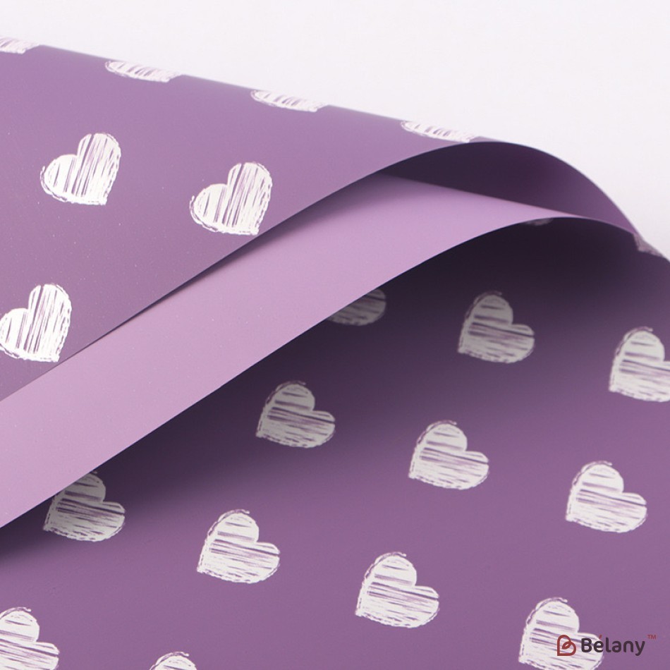 cellophane liliac "Sharp heart" #03