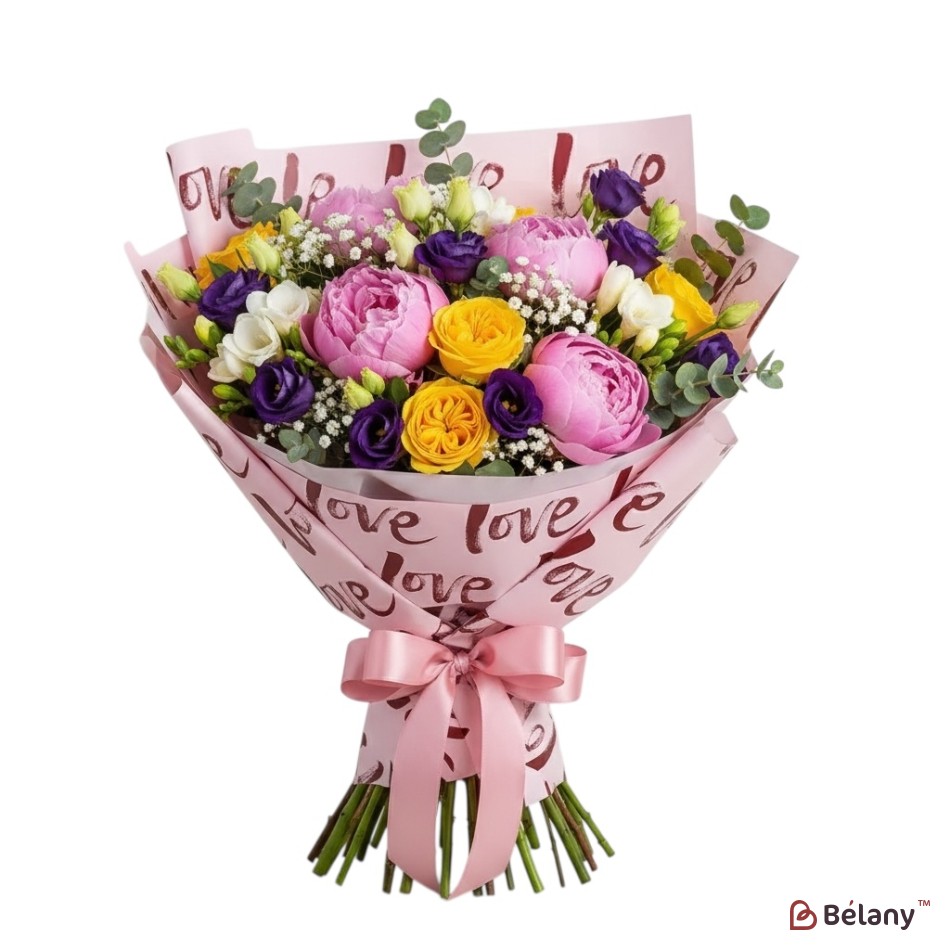 Celofan roz "Love Love" #02