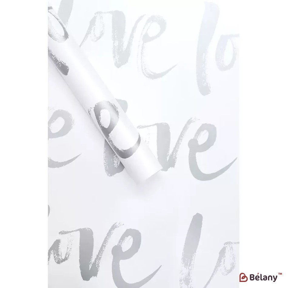 Celofan alb "Love Love" #01 | 2