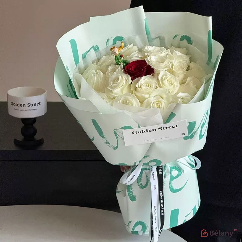 Celofan alb "Love Love" #01 | 4