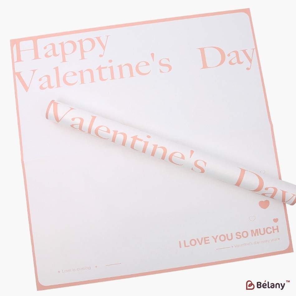 Celofan "Valentines day" roz contur #01 | 2