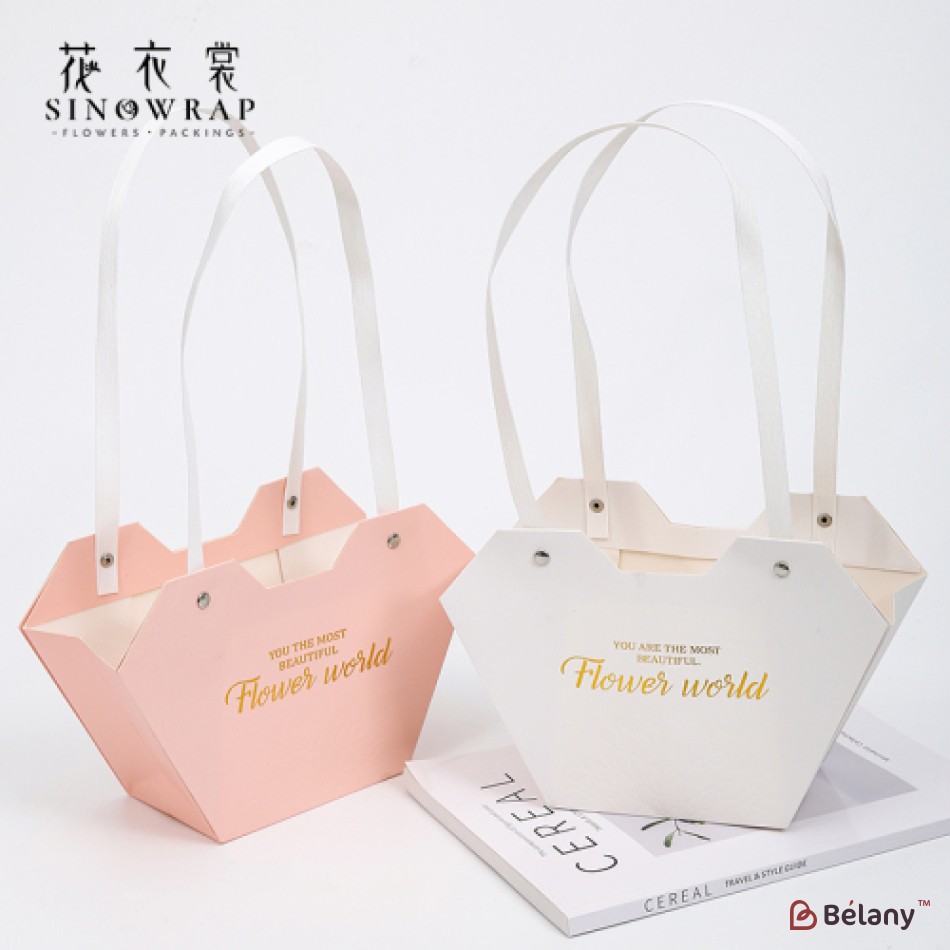 set 10 bags for flowers, 23/15/9, roz | 4