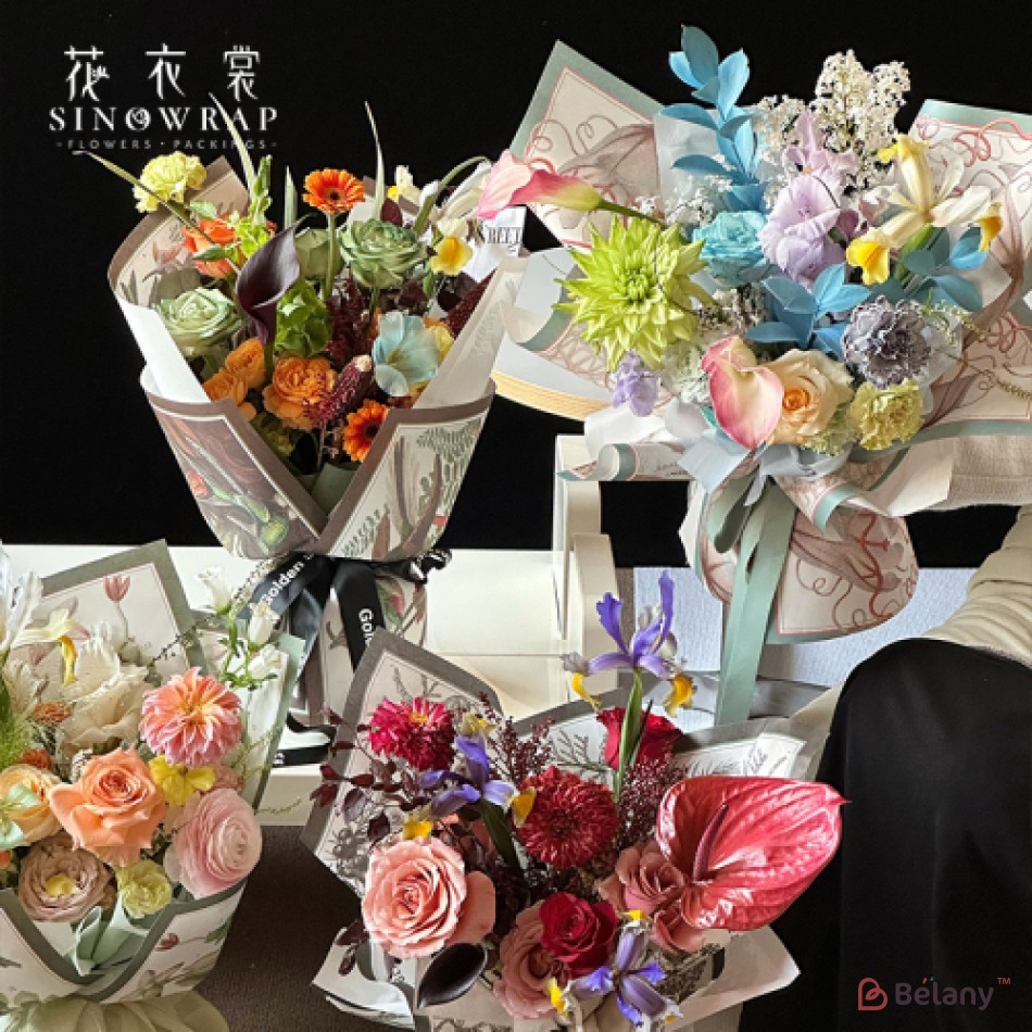 gift wrapping paper "bloomy", 85g, #01 | 4