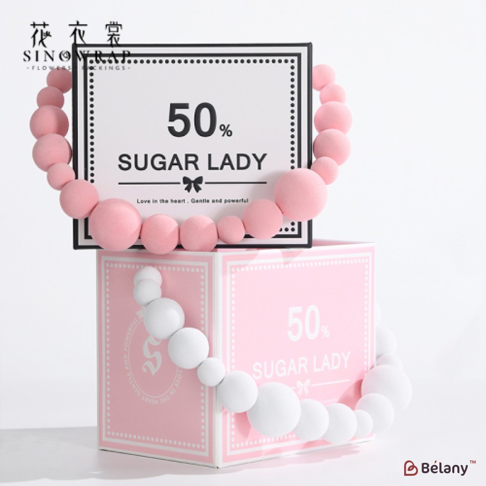Pungi pentru flori "Sugar Lady" alba | 2