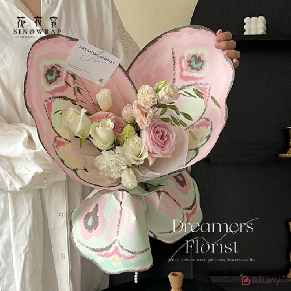 Flower wrapping paper"Wings", 85g, #01 | 2