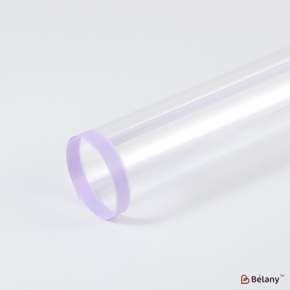 transparent cellophane with lilac stripes"Line"