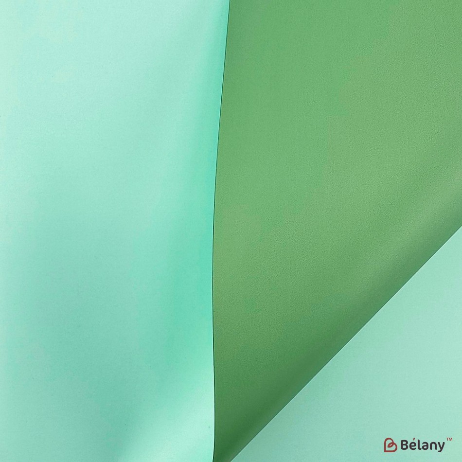 Bicolor cellophane with stripes "Stay happy" green | 2