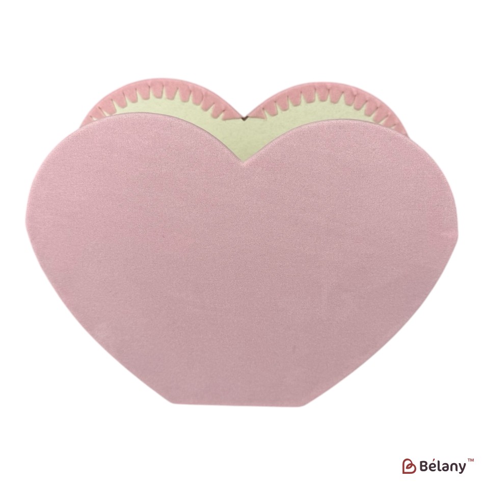 velvet box "Heart", pink