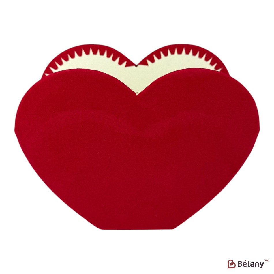 velvet box  "Heart", red