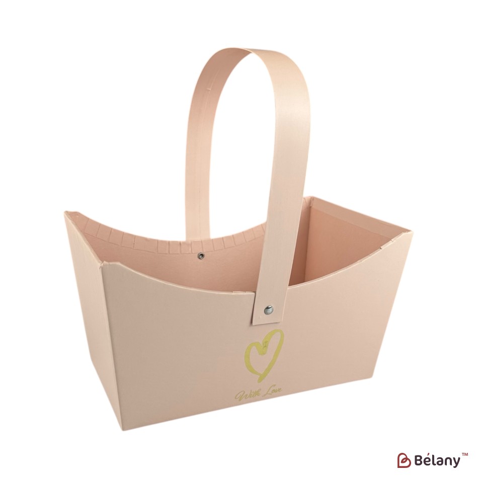 box for flowers „basket”, peach