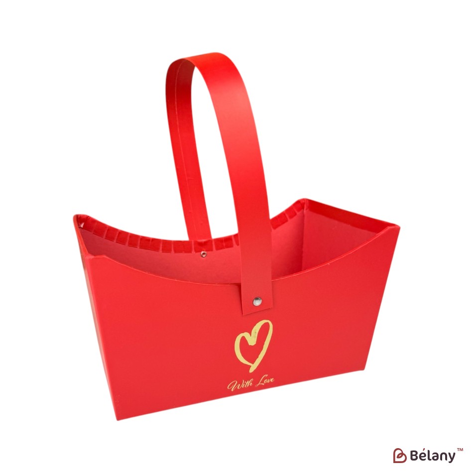 Cutie de flori „Coș”, rosu